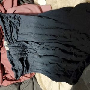 Women's strapless longer tube top blue ombre soft